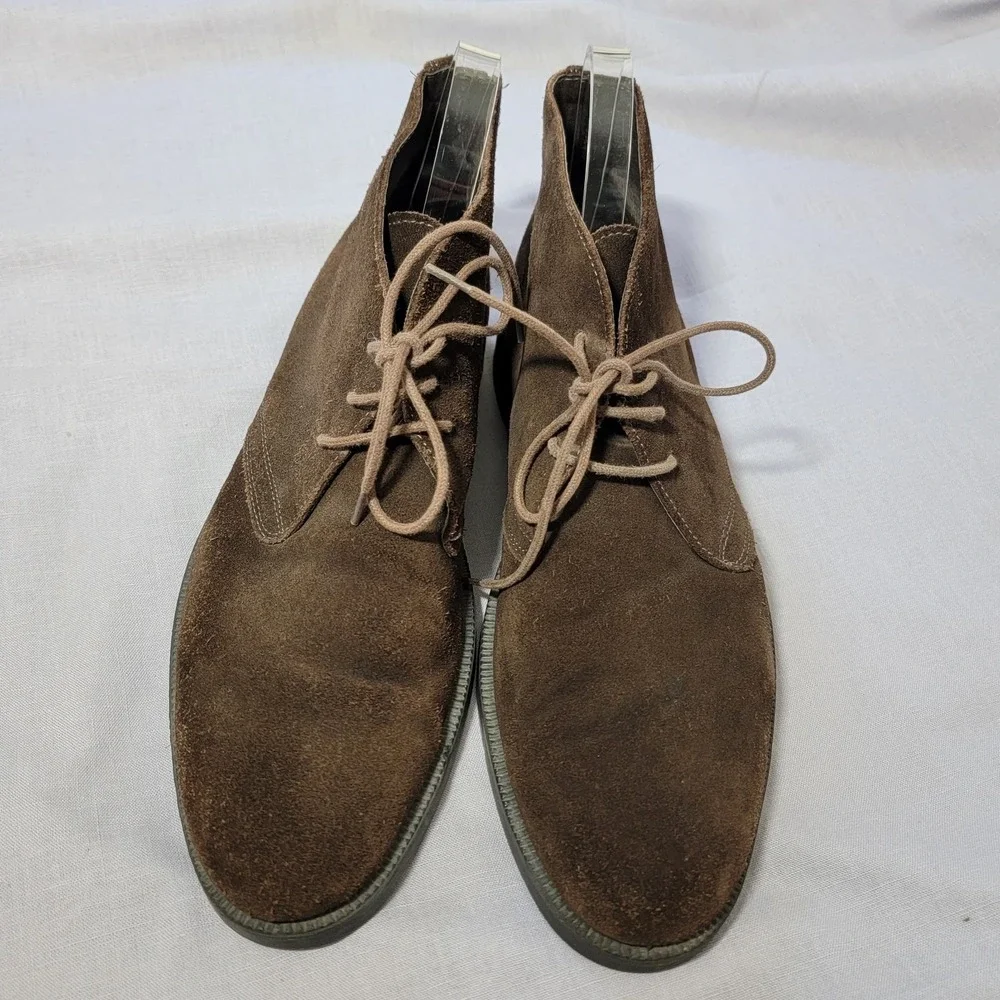 Imac Mens Brown Suede Leather Desert Chukka Boots Made In  display picture 2